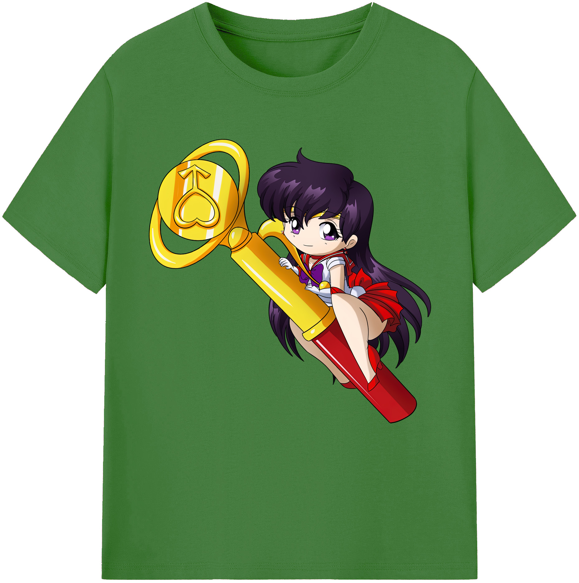 （画像用） 美少女戦士セーラームーン 火野レイ ひの レイ Sailor Moon Hino Rei （セーラーマーズ,Sailor Mars） レディースカジュアルプリントTシャツ（綿100％）